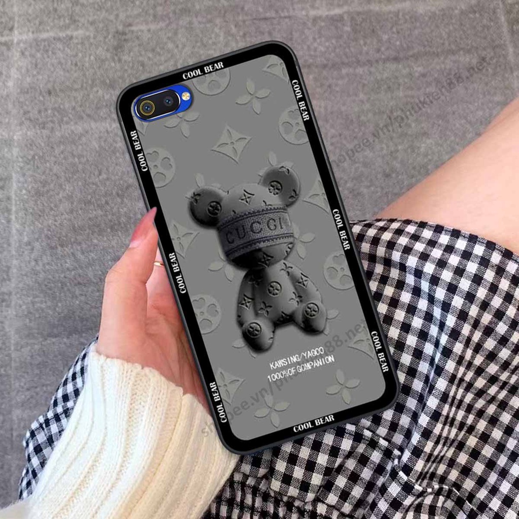 Ốp Realme C1 / C2 bear, k@ws thương hiệu phong cách ốp lưng thời trang cao cấp