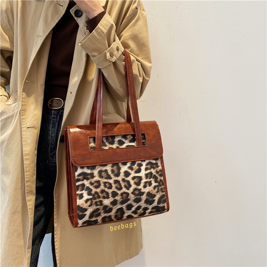 Túi Tote Họa Tiết Da Báo Sang Chảnh Đi Làm, Đi Chơi Vừa Ipad | TX18 | Túi Đeo Vai Da Báo Cá Tính, Phong Cách Dễ Phối Đồ