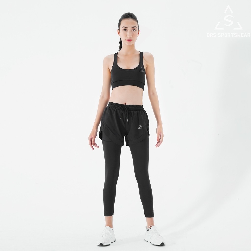 Quần thể thao nữ legging DRN07, quần tập gym nữ 2 lớp, với lớp trong thun lạnh ống dài, lớp ngoài lớp sóc DRS | BigBuy360 - bigbuy360.vn