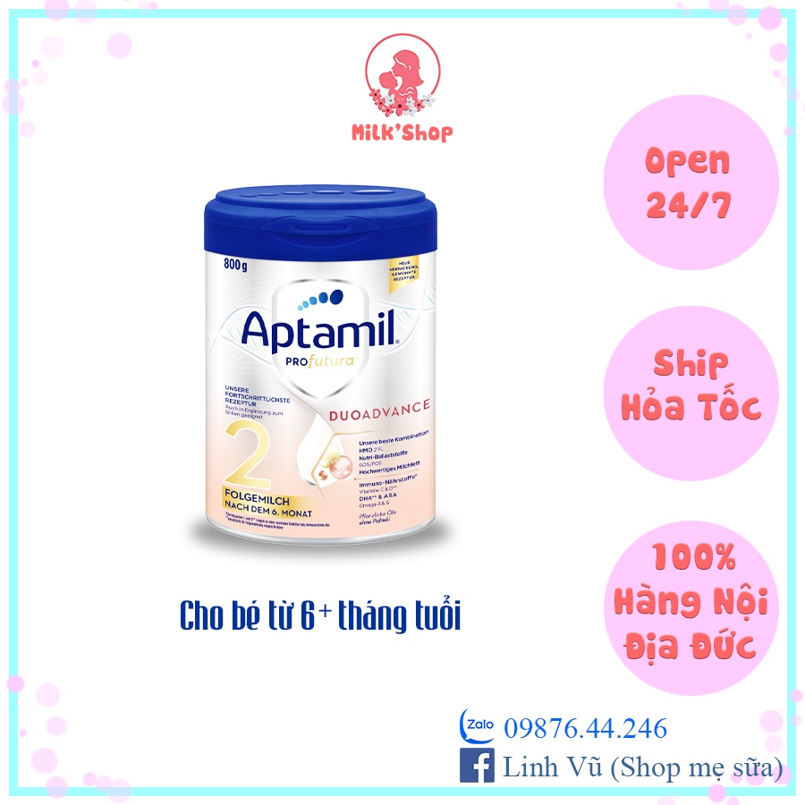 Sữa bột Aptamil Profutura số 2 Đức - 800g (mẫu mới)