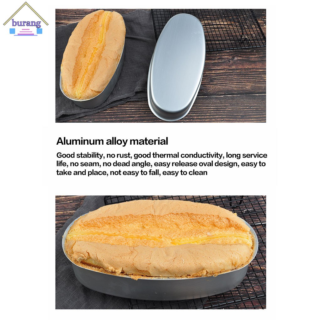 Khuôn Làm Bánh Hình Oval 8 Inch Bằng Hợp Kim Nhôm Chống Dính