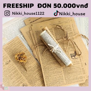 SET 10 Tờ giấy kraft trang trí bullet journal không trùng nhau