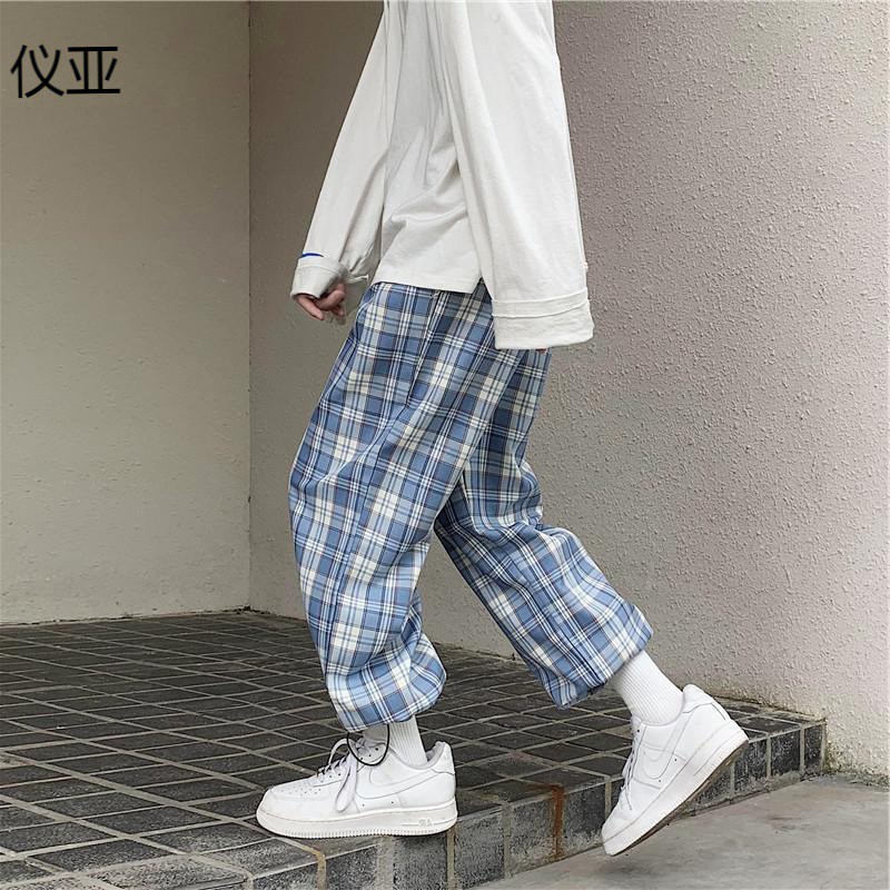 [HÀNG QUẢNG CHÂU] Quần Kẻ Caro Nam Nữ Mặc 2 Kiểu Ống Suông Và Jogger Bo Gấu Thể Thao phong cách Hàn Quốc | BigBuy360 - bigbuy360.vn