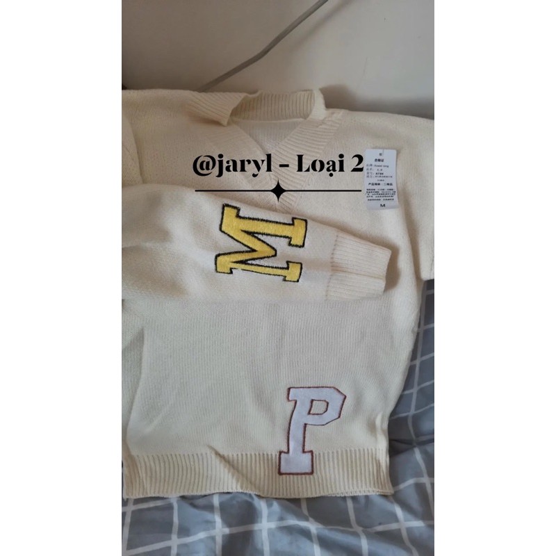 (TẶNG CÀI ÁO XZ) Áo len chữ MP trắng Tiêu Chiến XiaoZhan (vải mềm mịn, có vid) | BigBuy360 - bigbuy360.vn