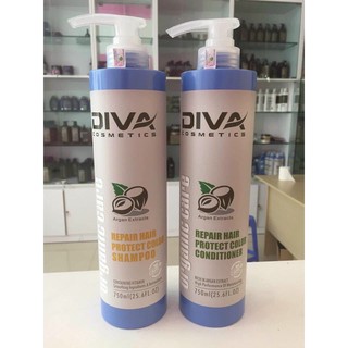 Dầu gội xả DIVA chính hãng công ty MP Xuân Thì, giữ màu nhuộm và phục hồi tóc hư tổn