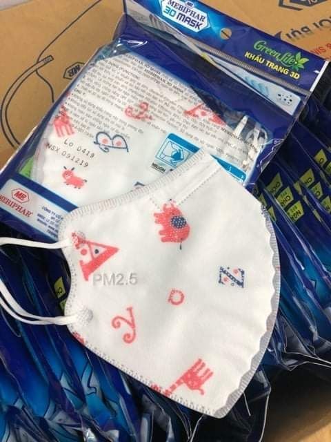 🇻🇳 Gói 5 cái Mebiphar trẻ em khẩu trang cao cấp lọc bụi mịn PM 2.5, lọc khuẩn 99% | BigBuy360 - bigbuy360.vn