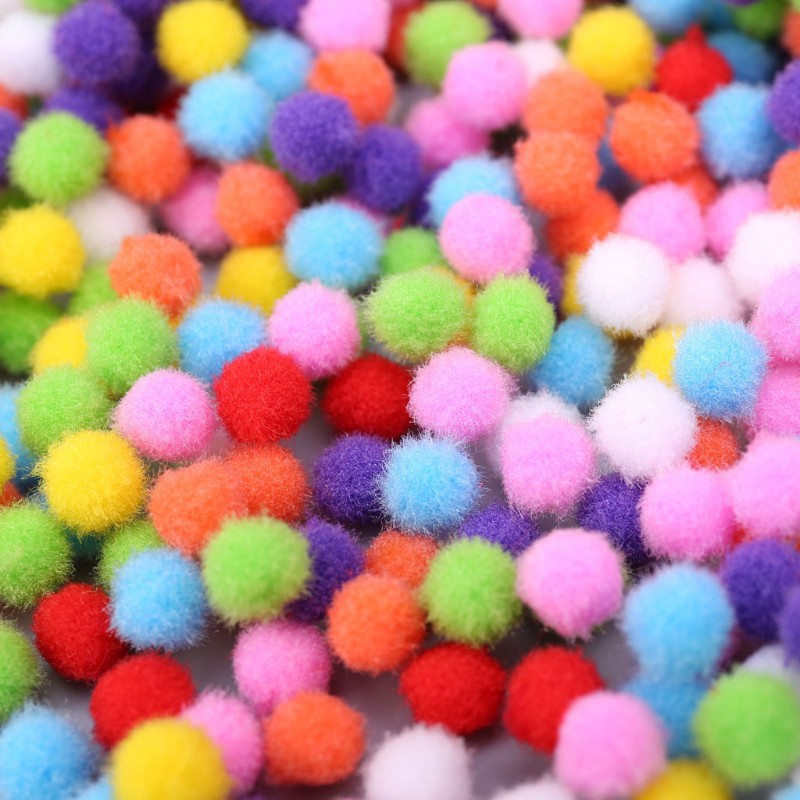 Pom pom QUẢ POMPOM nhiều kích cỡ làm học liệu mầm non
