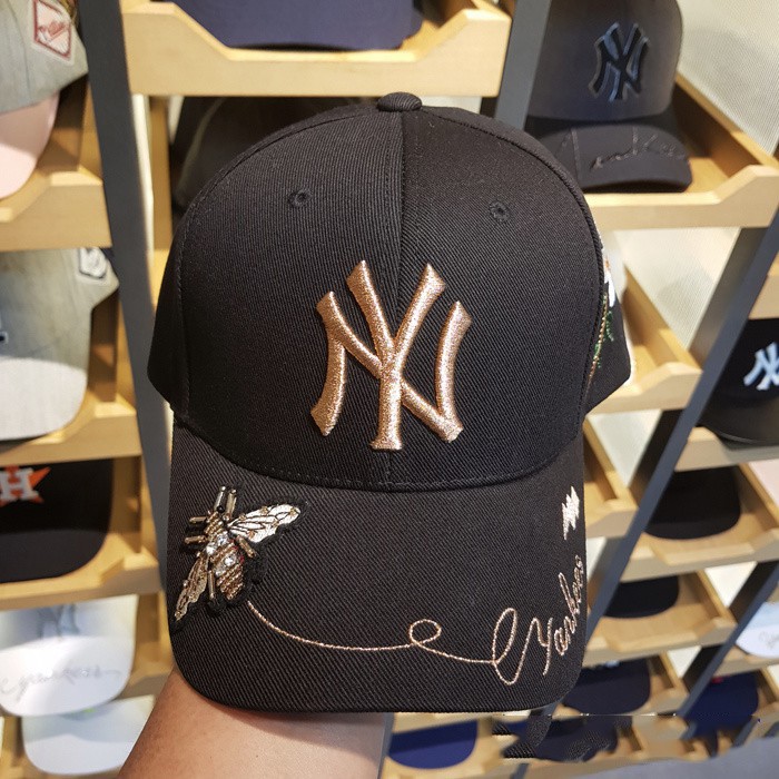 Mũ lưỡi trai in chữ No Need To Waiting MLB NY thời trang xuân hè dành cho cặp đôi