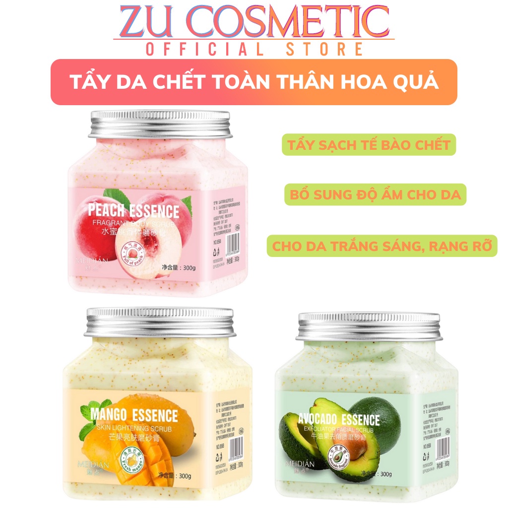 Tẩy tế bào chết, Tẩy Da Chết Body cải thiện da viêm lông sáng da Zu Cosmetic