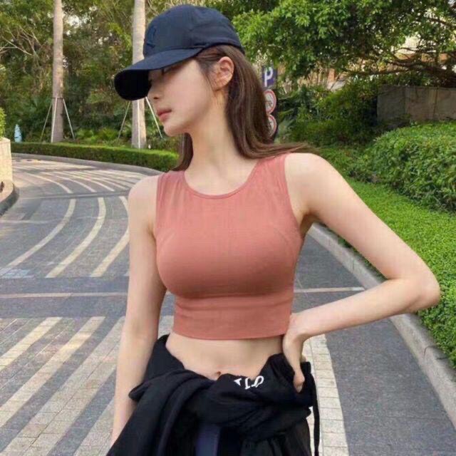 [Mã WAMT1505 giảm 10K đơn 0K] Áo Bra Dáng Croptop Dây Bản To Balo BR37