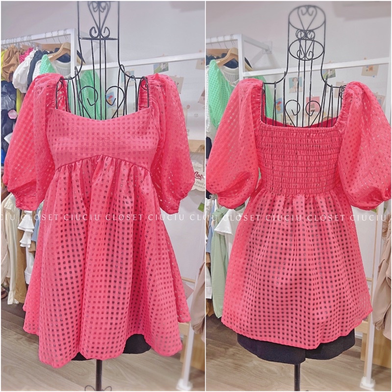 Áo Babydoll Tay Bồng FELIDA Bo Lưng Chun 3Màu