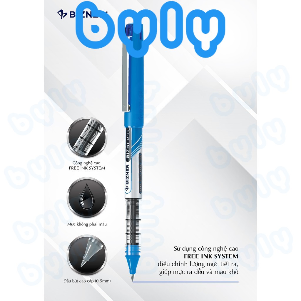 Bút lông bi ký tên cao cấp 𝑻𝒉𝒊𝒆̂𝒏 𝑳𝒐𝒏𝒈 Bizner | BIZ-168 - ByLy Store