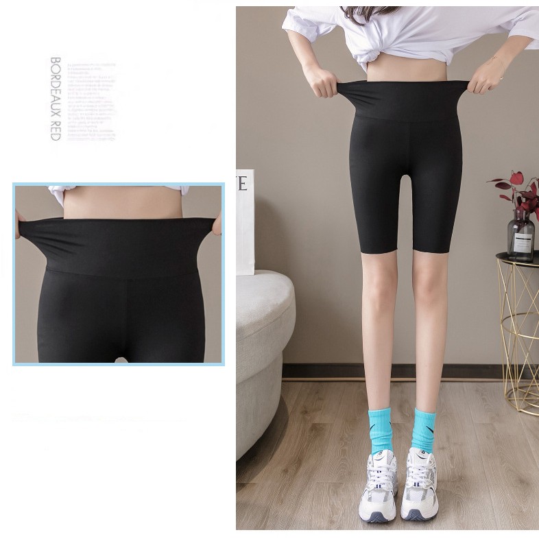 [Mã FAMAYWA giảm 10K đơn 50K] Quần Legging Lửng Nữ Biker Trendy Cạp Cao Hàng Quảng Châu