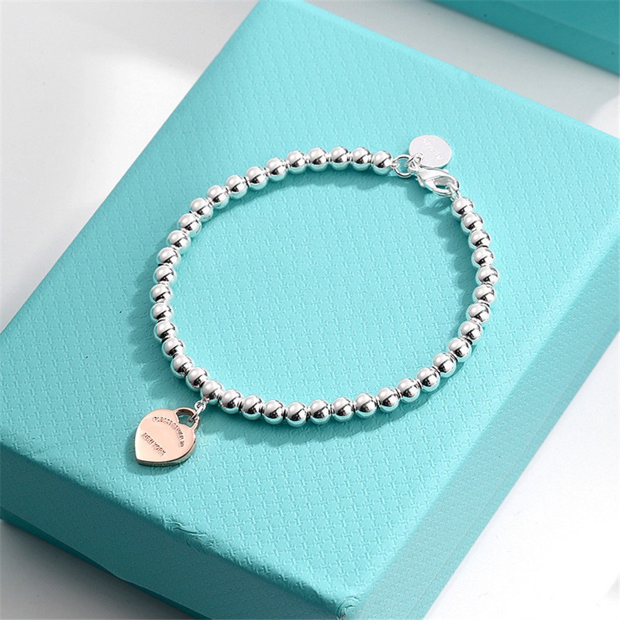 Vòng Tay Bạc S925 Mặt Hình Trái Tim 4mm Cao Cấp Thời Trang Cho Nữ