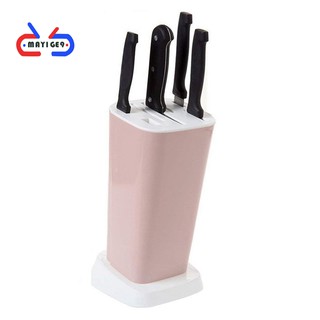 Home Tableware Block 7 Different Slot Multifunction Plastic Knife Stand Holder For Knives Kitchen