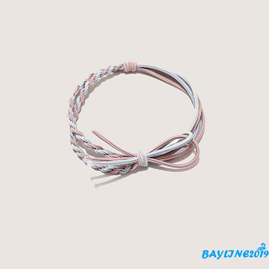 Dây buộc tóc co giãn dệt nhiều màu 11 màu tùy chọn cho nữ