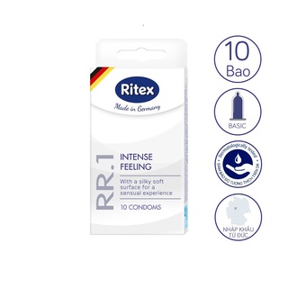 Bao cao su mỏng Ritex RR1, bao cao su cao cấp trong suốt, mềm mịn, siêu bền - chính hãng Đức