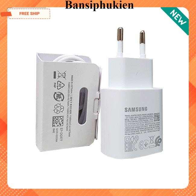 [FreeShip] Sạc samsung 25w,cáp sạc nhanh type c,dây sạc nhanh samsung,trọn bộ dùng cho các dòng cao cấp,