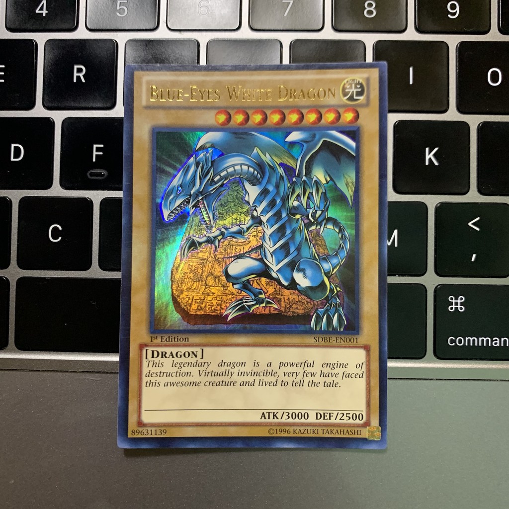 HOT!!  Blue-Eyes White Dragon - Rồng Trắng Mắt Xanh Chuẩn 100% Siêu Hiếm!!!