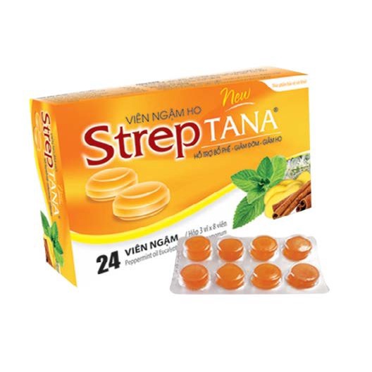 Viên ngậm ho Streptana
