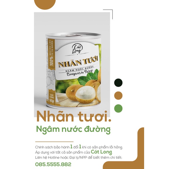 Nhãn tươi ngâm nước đường cao cấp Asia Home Cát Long 565gr