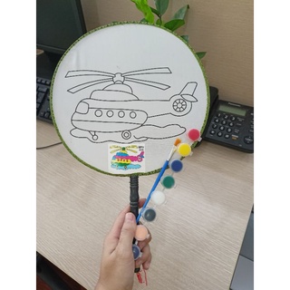 Tranh tô màu chiếc quạt cho bé