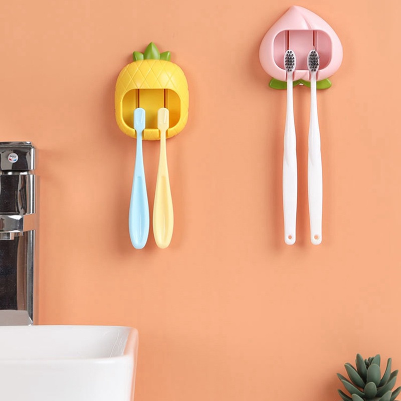 Giá đựng bàn chải đánh răng gắn tường hình trái cây và rau củ đáng yêu