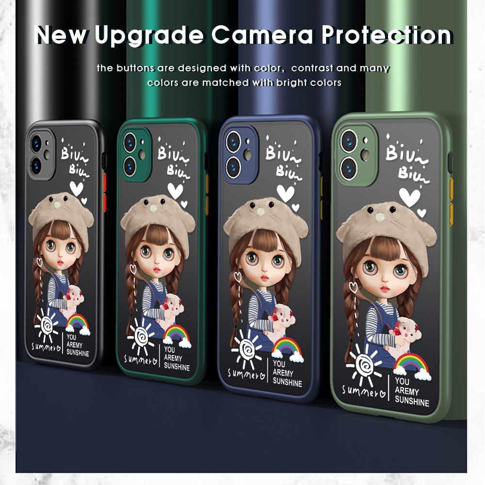 Ốp Điện Thoại Nhám Chống Sốc In Họa Tiết Hoạt Hình Dễ Thương Cho Oppo Reno6 Reno 6 5 6Z 5F Pro 6Pro 5G 4G