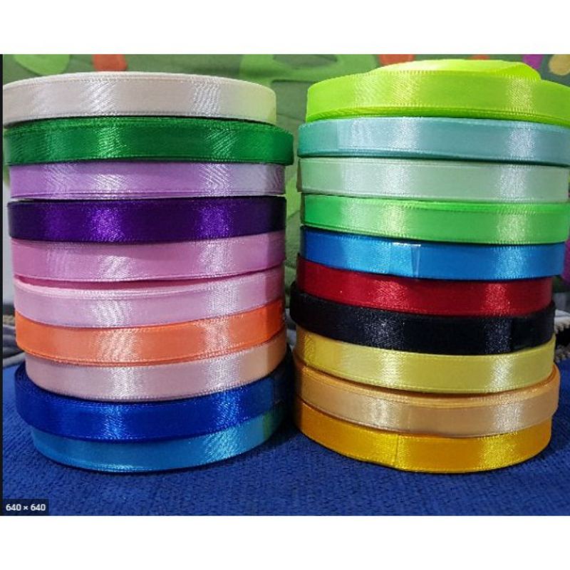 ruy băng lụa bản 1cm 2cm (22cm/cuộn)