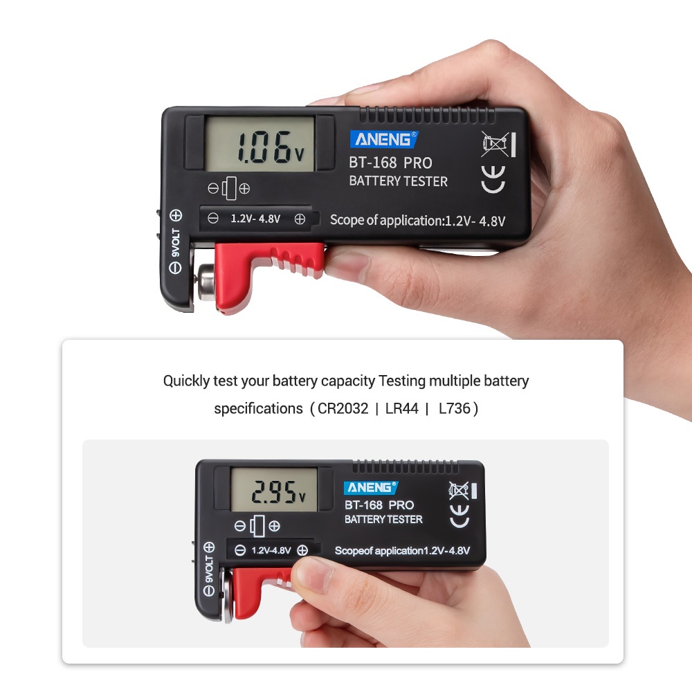 Thiết Bị Kiểm Tra Dung Lượng Pin ANENG BT-168PRO 9V