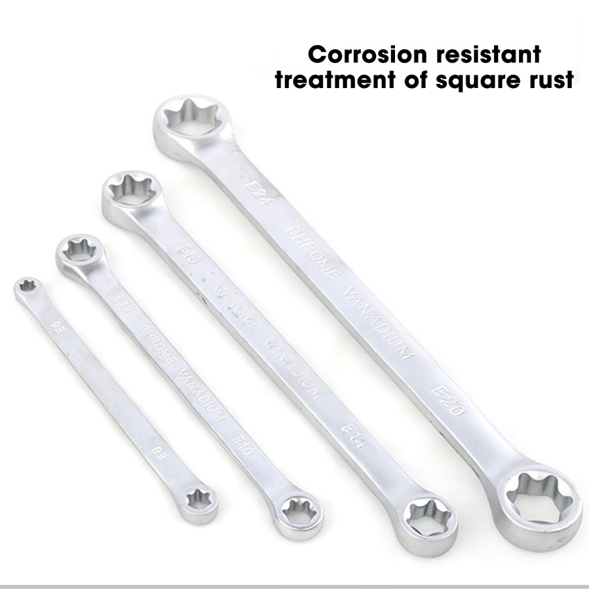 Set 4 Cờ Lê Vòng Torx / E - Ring E6 - E24 Chuyên Dụng