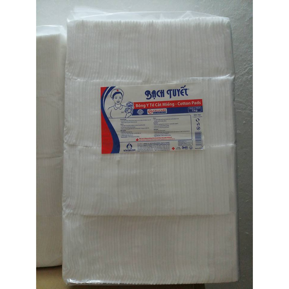 COMBO 2 KG BÔNG BẠCH TUYẾT Y TẾ CẮT MIẾNG - Vệ sinh cho bé