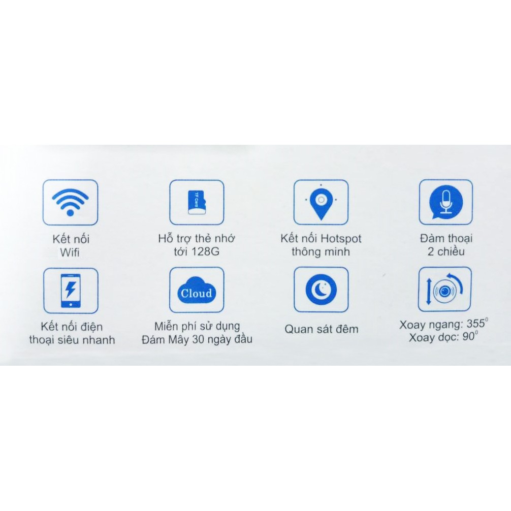 Camera IP Wifi Vitacam C1280 3.0MP FullHD+ 1536P hồng ngoại ban đêm - đàm thoại 2 chiều (Trắng) | BigBuy360 - bigbuy360.vn