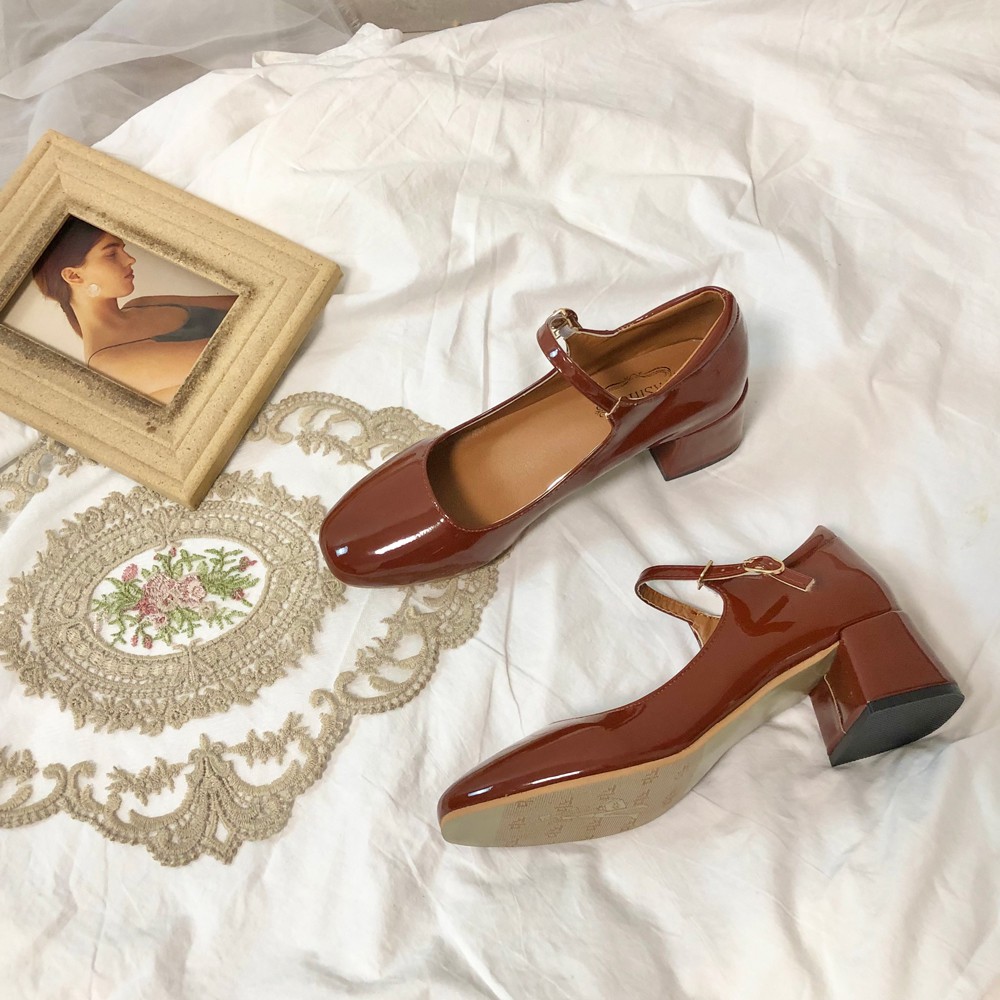 (ORDER) Giày búp bê đế cao style Mary Jane Nhật Bản