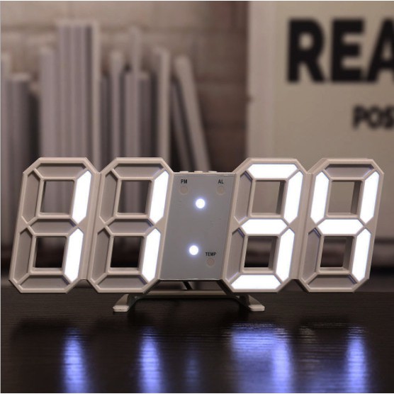 [ GIÁ HỦY DIỆT ] Đồng hồ LED 3D treo tường, để bàn thông minh Smart Clock