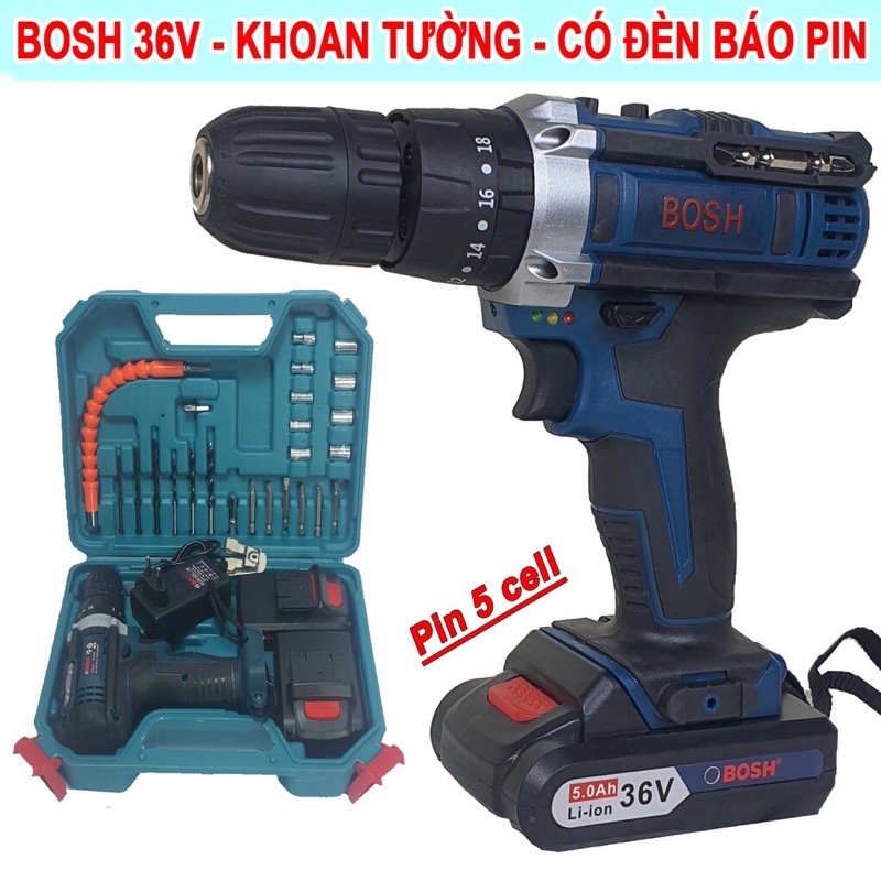 Khoan Pin 3 Chức Năng BOSCH ⚡️36v 24 phụ kiện