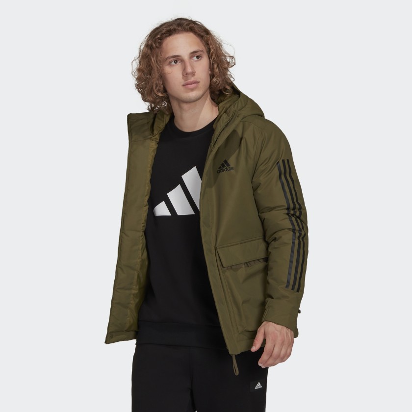 Áo Khoác Adidas UTILITAS 3-STRIPES HOODED JACKET + GT1688+Hàng Chính Hãng cho Nam