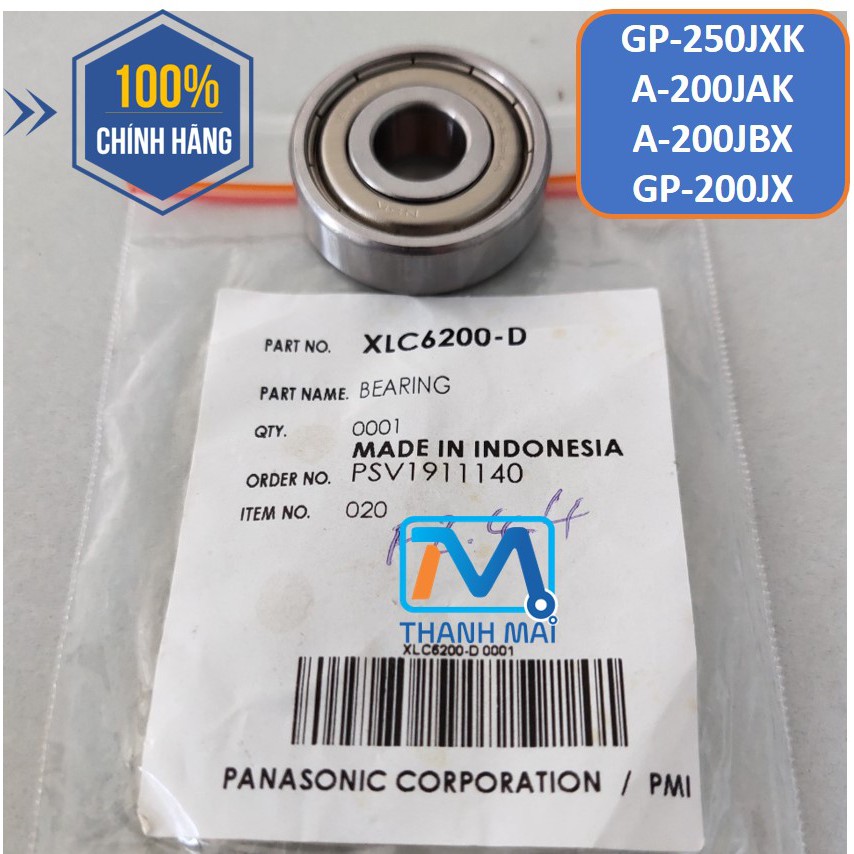 Vòng Bi Máy Bơm Nước Panasonic GP-250JXK-NV5
// A-200JAK // A-200JBX // GP-200JX