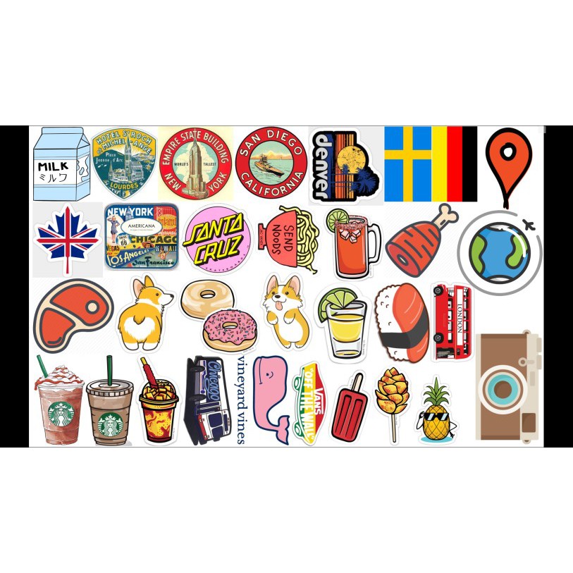 STICKER Dán Vali, xe, barber shop, Mũ bảo hiểm , macbook, đàn, tường...Bền Màu- Dễ Sử Dụng