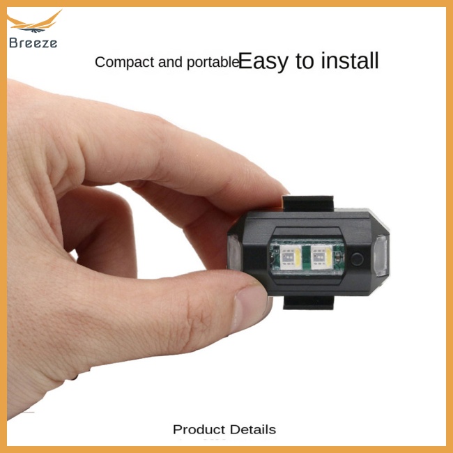 Đèn Led Cảnh Báo Gắn Đuôi Xe Máy Bay Điều Khiển Từ Xa Có Thể Sạc Lại