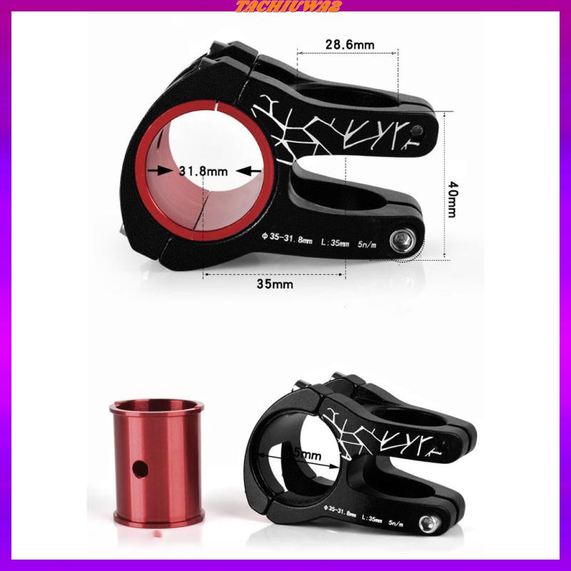 [Tachiuwa2] Pô Xe Đạp Địa Hình MTB Ngắn Màu Đen Kích Thước 31.8 / 35mm