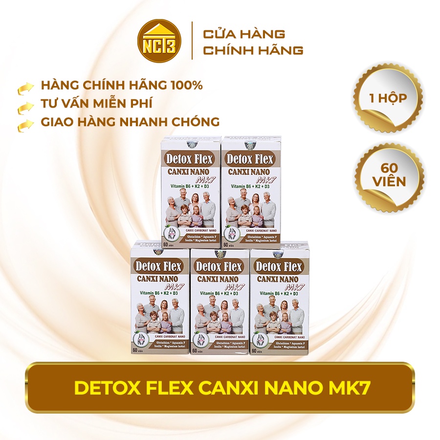 DETOX FLEX CANXI NANO MK7 60 VIÊN