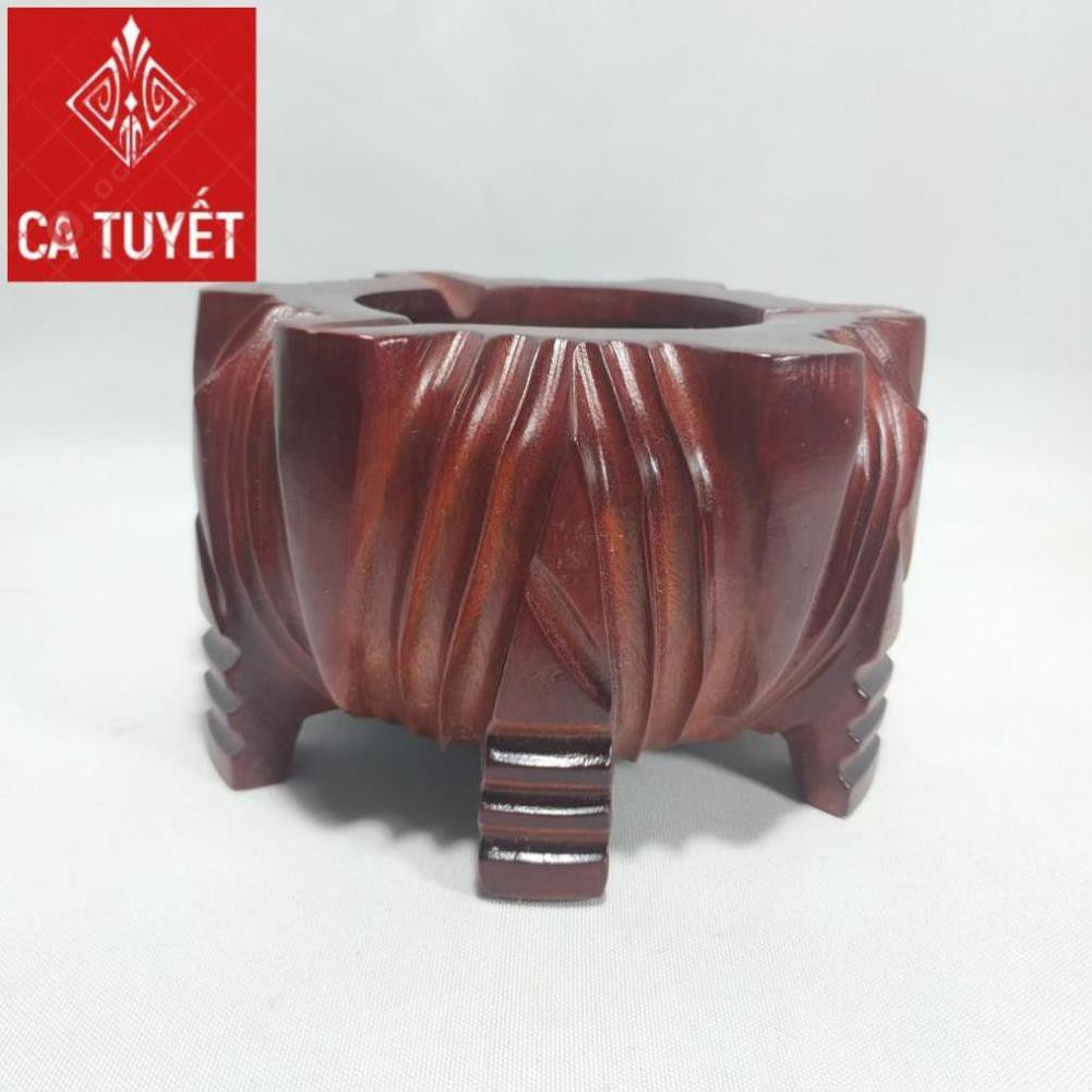 GẠT TÀN THUỐC GỐC CÂY SIZE LỚN 14CM GỖ HƯƠNG CHUẨN NGUYÊN KHỐI