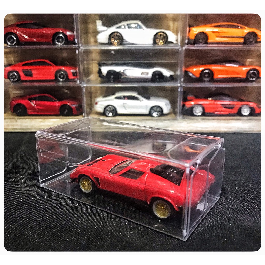 Hộp PVC trưng bày bảo vệ xe mô hình Tomica , Hotwheels 1/64