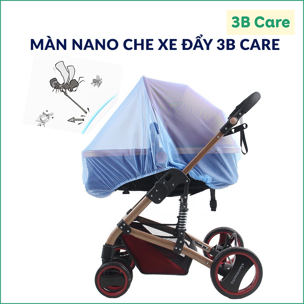 Màn nano xe đẩy chống muỗi 3B CARE/Màn che muỗi trùm xe đẩy cho bé