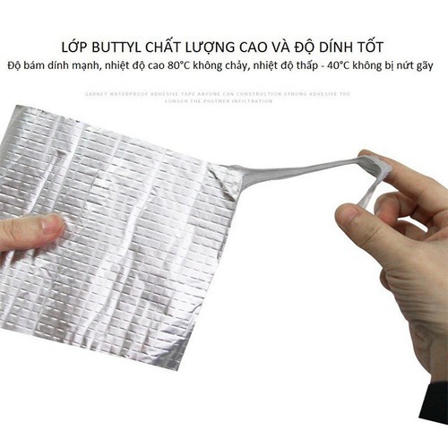 Băng keo chống dột,chống thấm ,chống dột mái tôn siêu dính khổ 5F / 1T