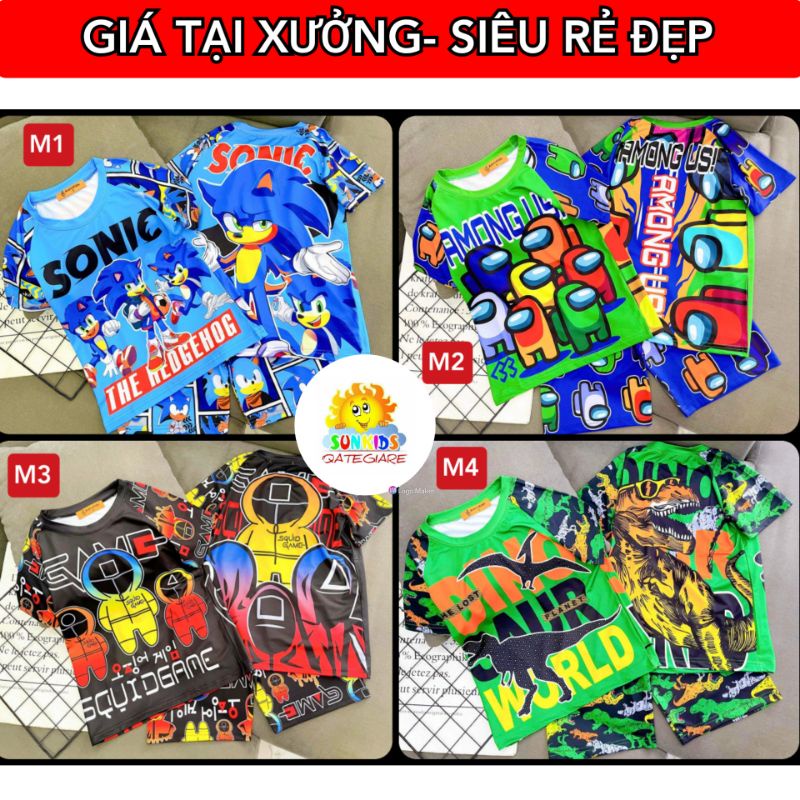 🔥TẬN GỐC🔥20-40kg Bộ quần áo bé trai size đại ANNAKIDS LOẠI 1 |BBC50 thun lạnh 3d loại 1