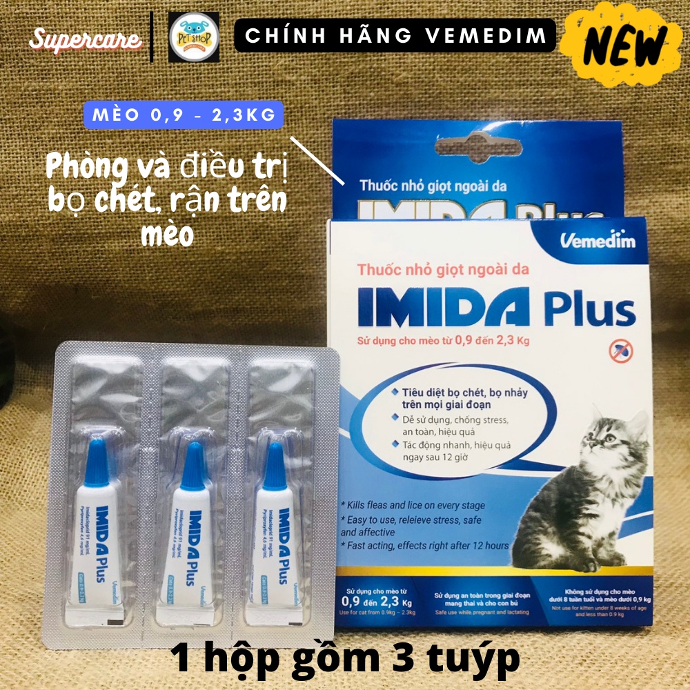 Nhỏ Gáy Bọ Chét, Rận Mèo IMIDA PLUS