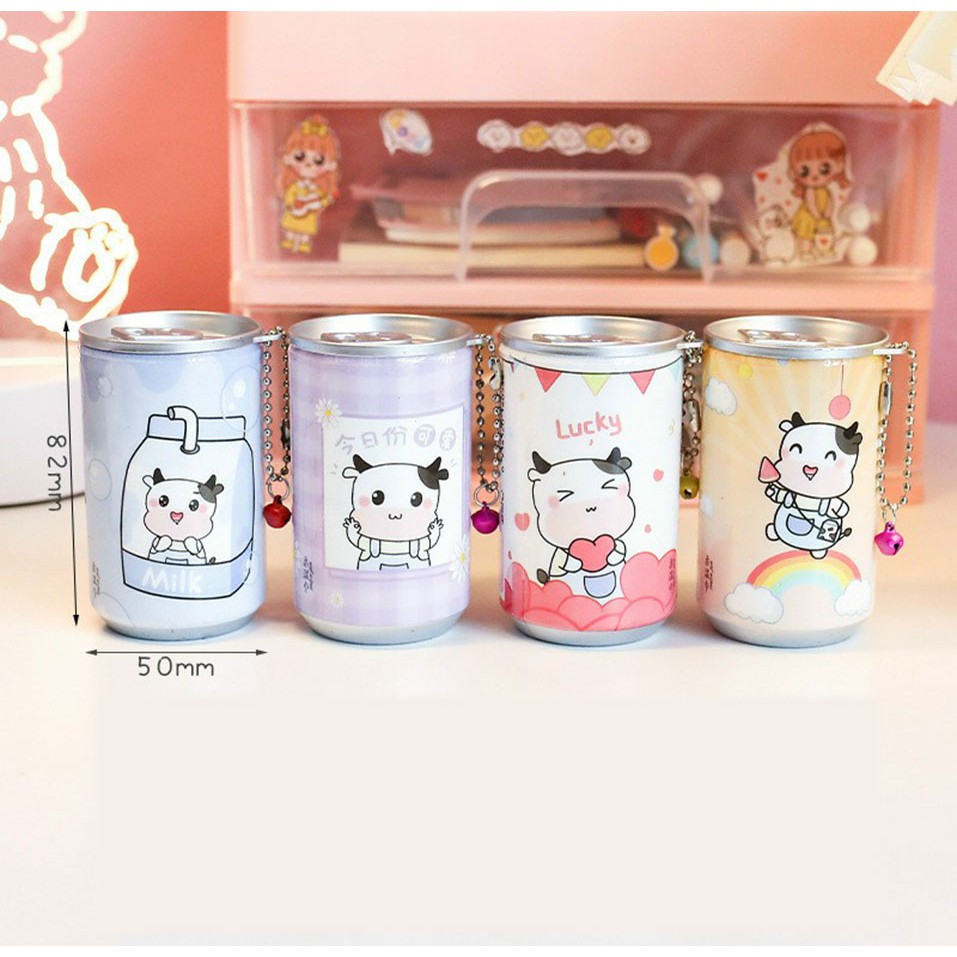 [RẺ VÔ ĐỊCH] Khăn ướt bò sữa dạng lon có móc khoá siêu dễ thương - Phụ kiện thời trang