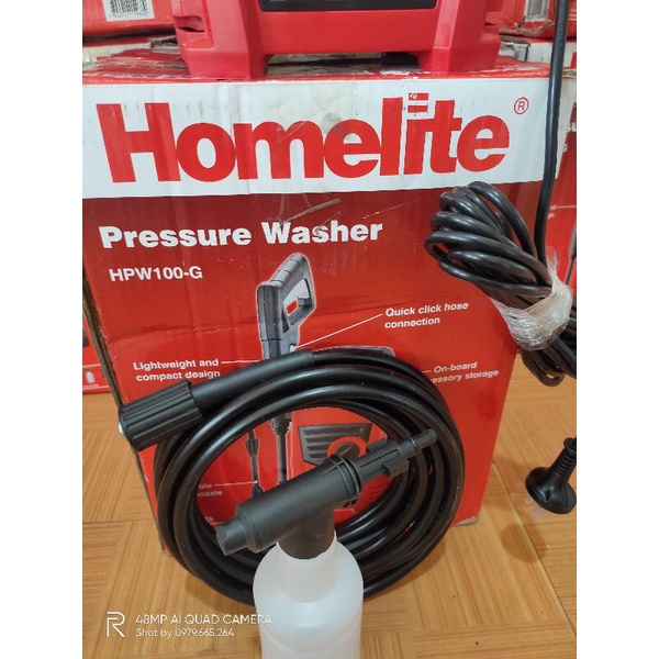 Máy rửa xe Homelite HPW 100G nội địa Úc 220v mới 90%